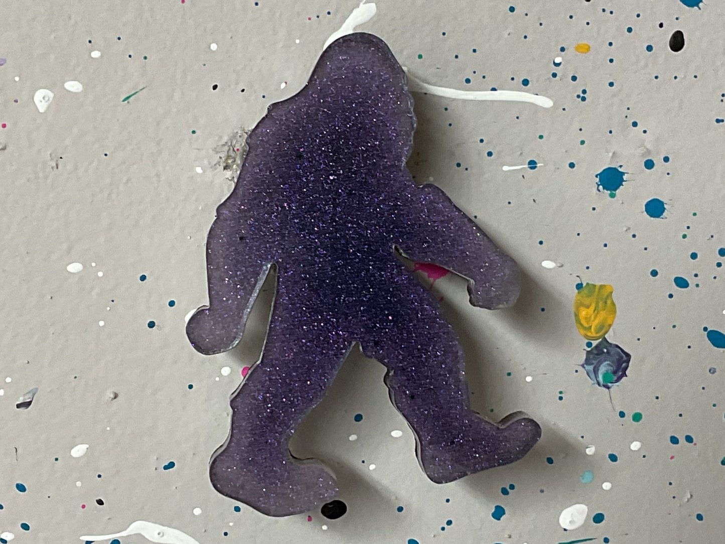 Small Purple Bigfoot Magnet