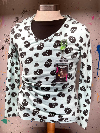 Green Chupacabra Retractable Badge Reel-Glow In The Dark