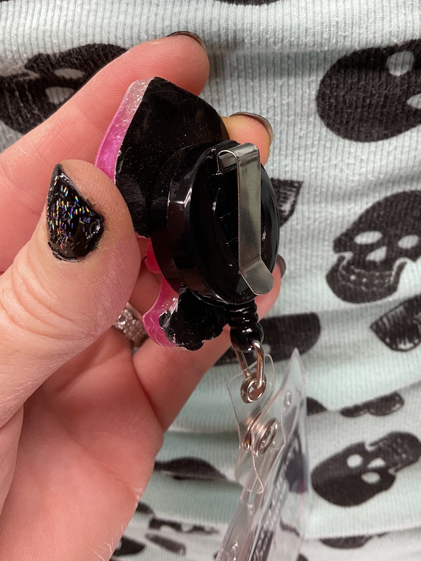 Pink Flatwoods Monster Retractable Badge Reel