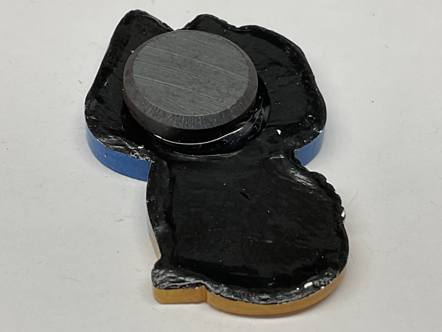 Small Blue Yellow Chupacabra Magnet Glow in the Dark