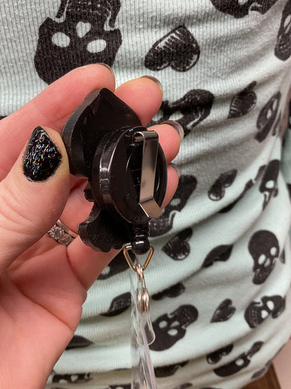 Holographic Black Flatwoods Monster Retractable Badge Reel