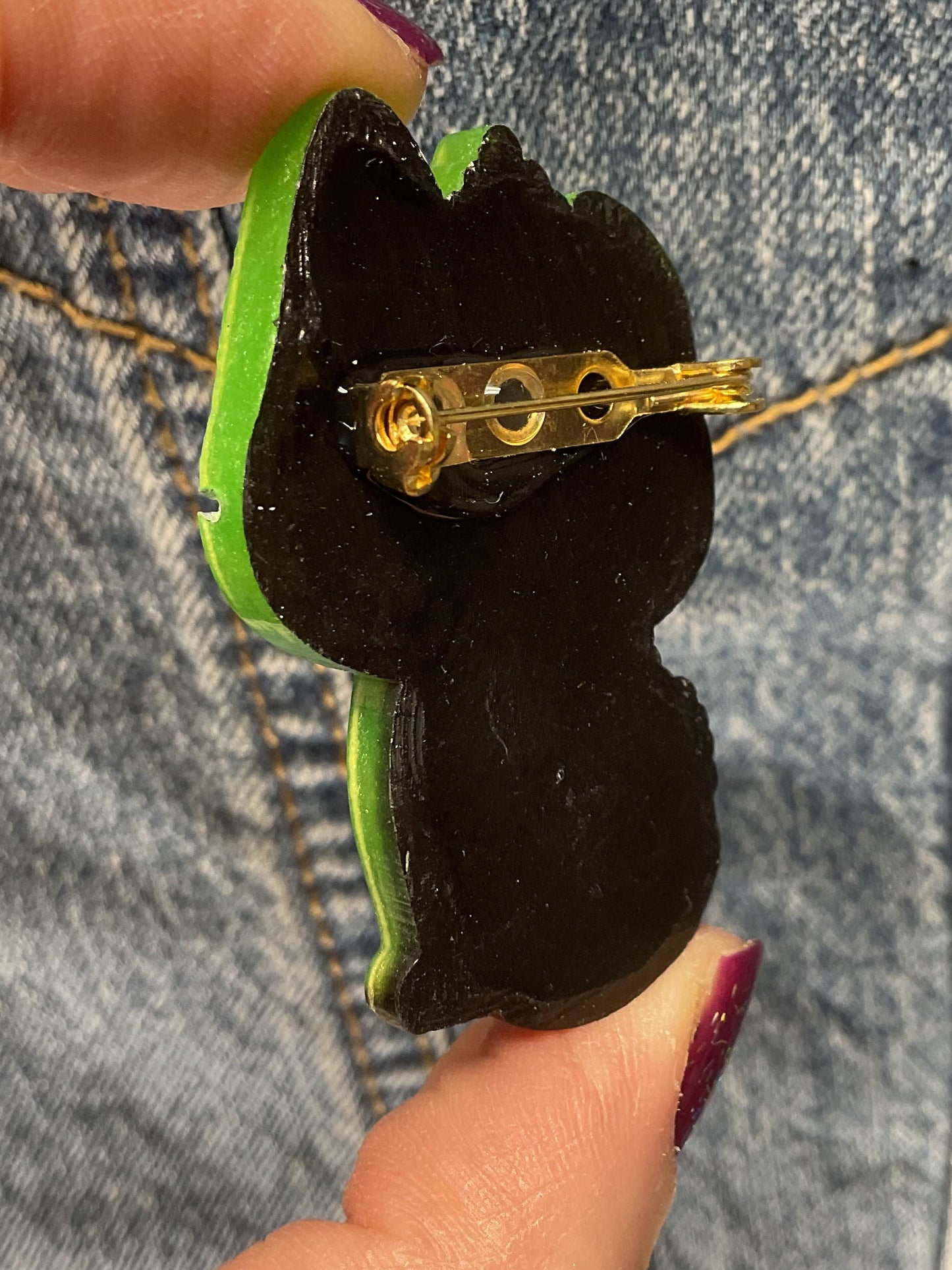 Glow in the Dark Chupacabra Pin