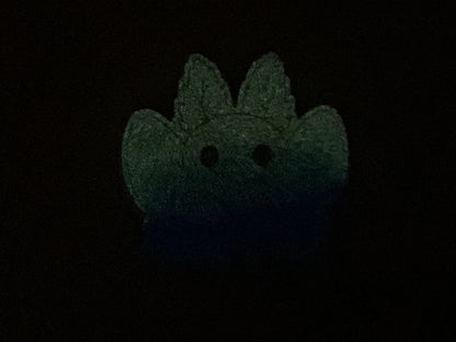 Small Purple Mothman Magnet  Glow in the Dark