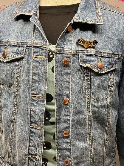 Yellow & Black Bat Pin