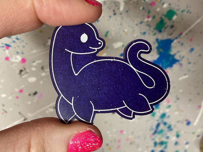 Small Loch Ness Monster Dark Purple Magnet