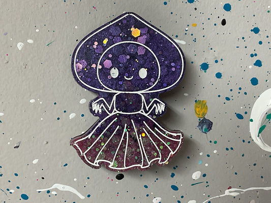 Small Flatwoods Monster Purple & Pink Magnet