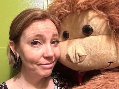 Black Holographic Bigfoot Dangle Earrings Hypoallergenic