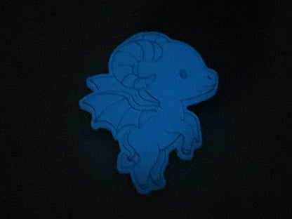 Small Blue Jersey Devil Magnet Glow in the Dark