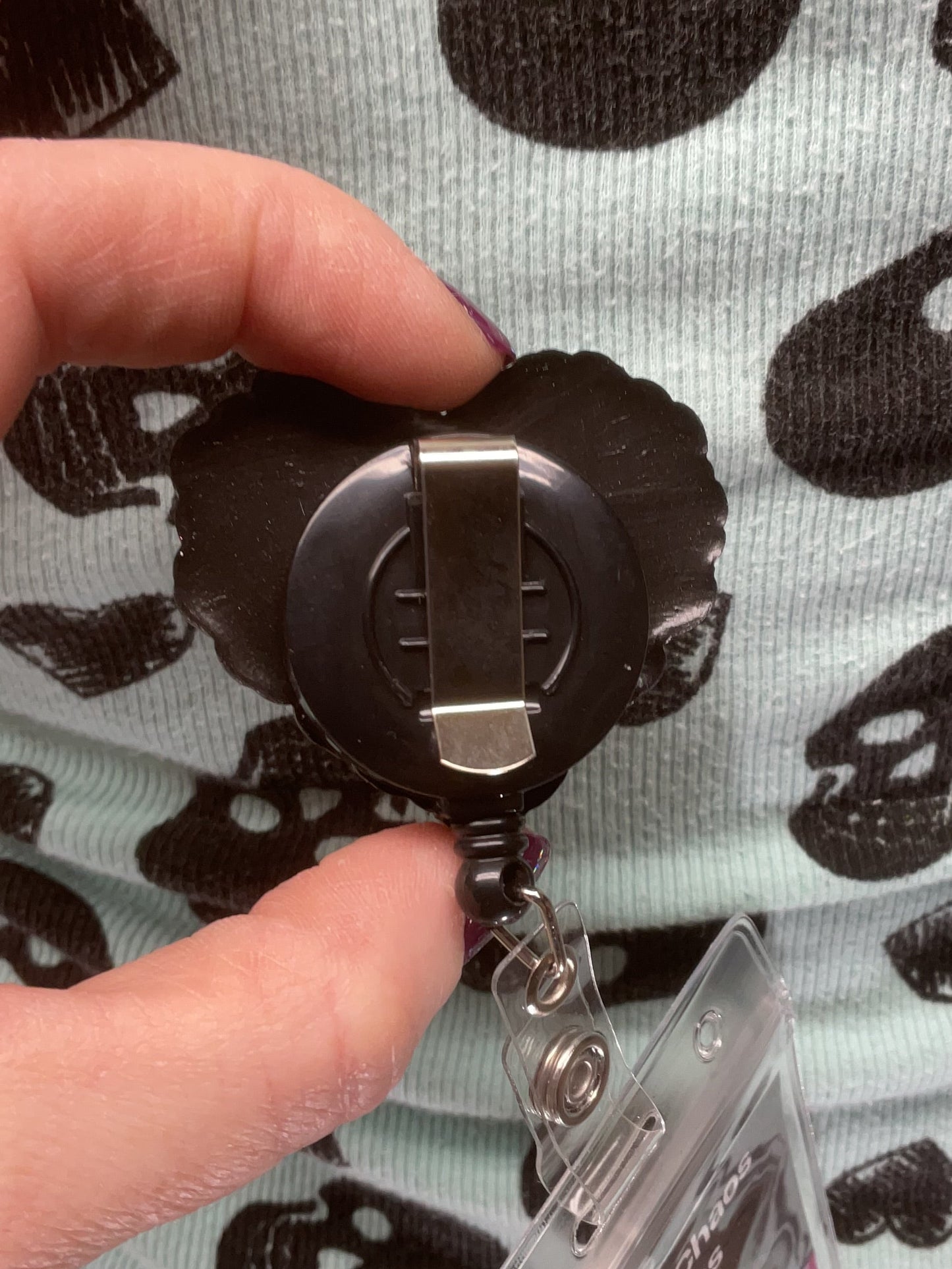 Yellow Paw Print Heart Retractable Badge Reel