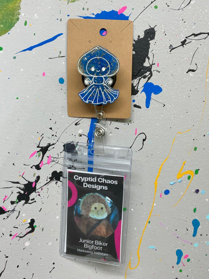 Blue Gold Flatwoods Monster Retractable Badge Reel