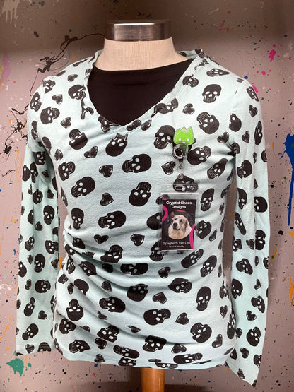 Green & Black Chupacabra Retractable Badge Reel-Glow In The Dark