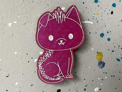 Small Hot Pink Chupacabra Magnet