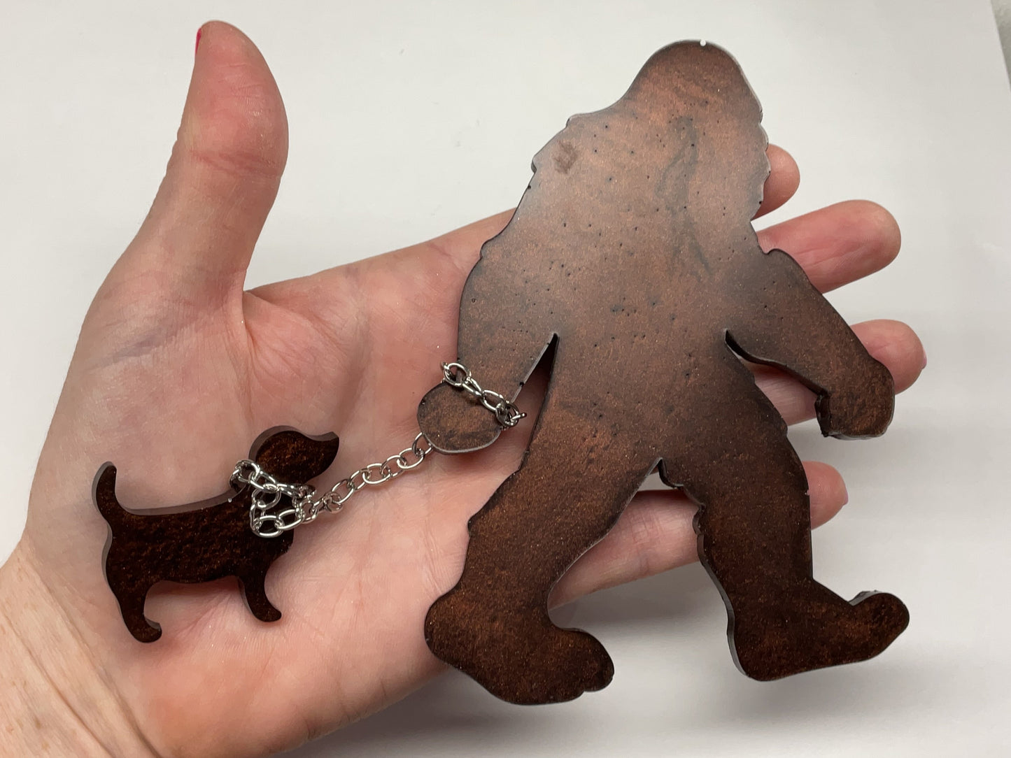 Large Bigfoot Walking Dog Magnet - Puppy with Thick Chain