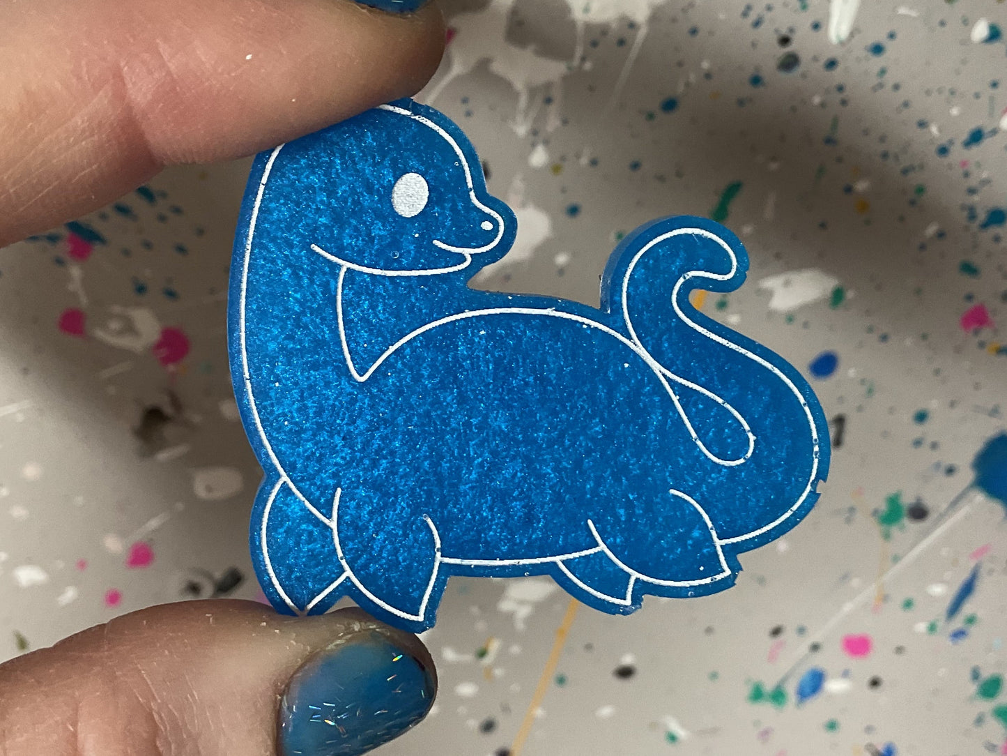 Small Loch Ness Monster Dark Blue Magnet