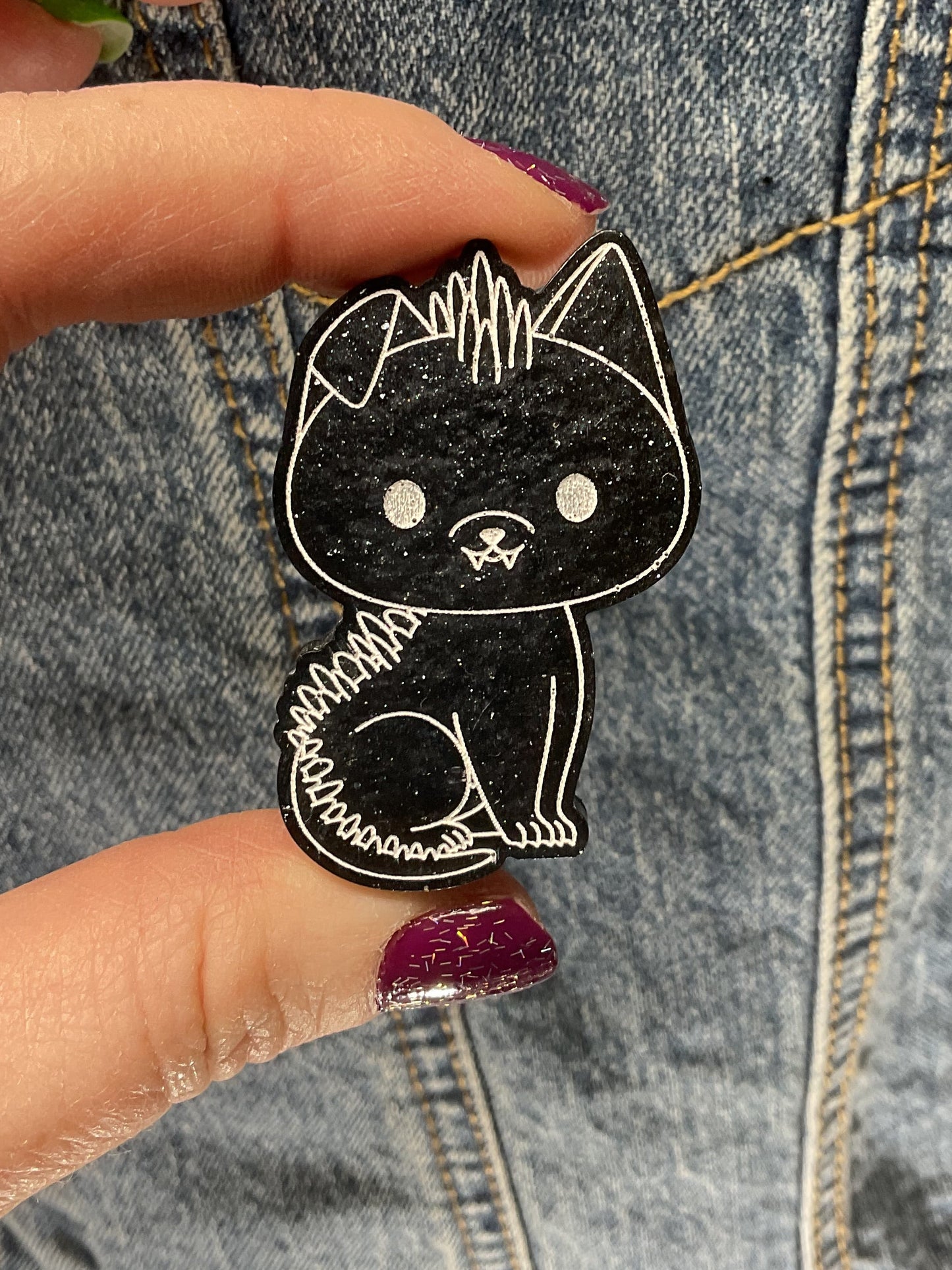 Black Chupacabra Pin