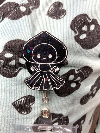 Holographic Black Flatwoods Monster Retractable Badge Reel